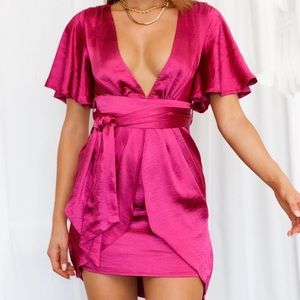 Hello Molly Another World Fuchsia Dress